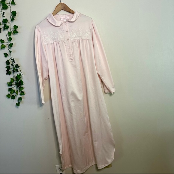 Vintage Oscar de la Renta Pink Label Large L Nightgown House Dress - Picture 13 of 13